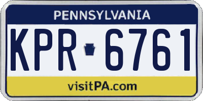 PA license plate KPR6761