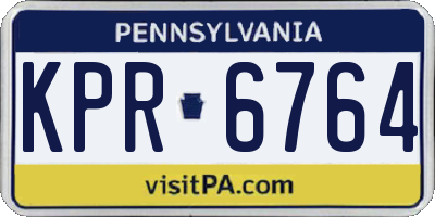 PA license plate KPR6764