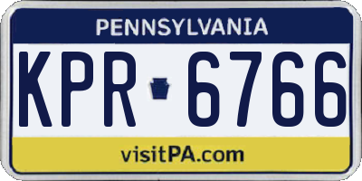 PA license plate KPR6766