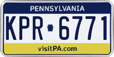 PA license plate KPR6771
