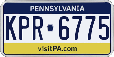 PA license plate KPR6775