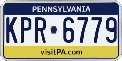 PA license plate KPR6779