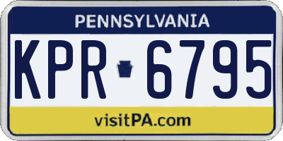 PA license plate KPR6795