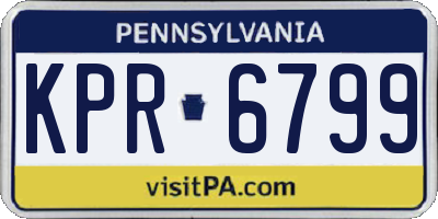 PA license plate KPR6799