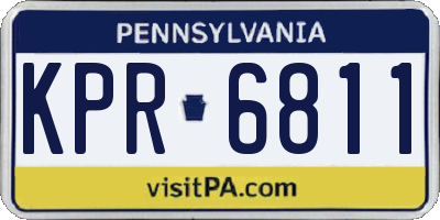 PA license plate KPR6811