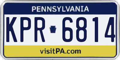 PA license plate KPR6814