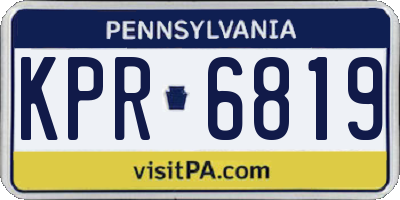 PA license plate KPR6819