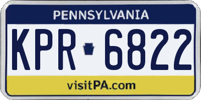 PA license plate KPR6822