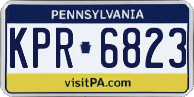 PA license plate KPR6823
