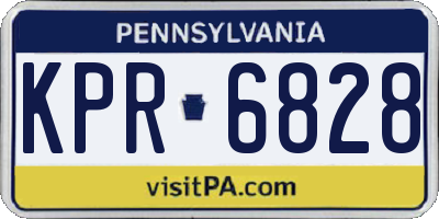 PA license plate KPR6828