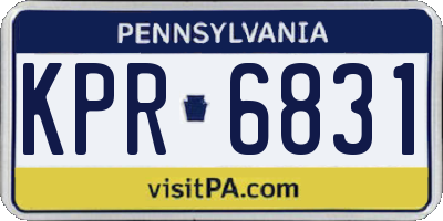 PA license plate KPR6831