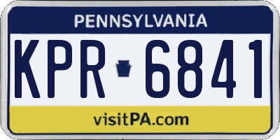 PA license plate KPR6841