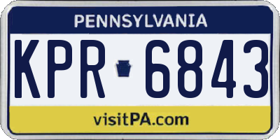 PA license plate KPR6843