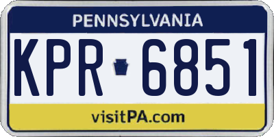 PA license plate KPR6851
