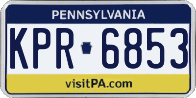 PA license plate KPR6853