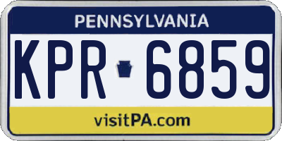 PA license plate KPR6859
