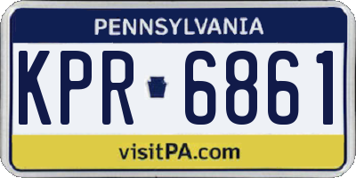 PA license plate KPR6861