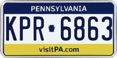PA license plate KPR6863
