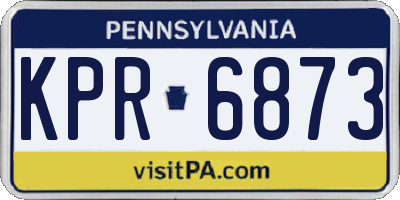 PA license plate KPR6873
