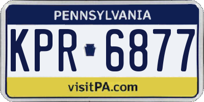 PA license plate KPR6877