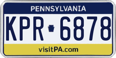 PA license plate KPR6878