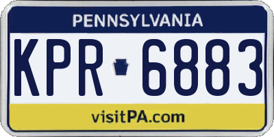 PA license plate KPR6883