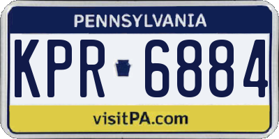 PA license plate KPR6884