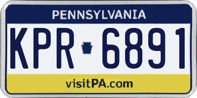 PA license plate KPR6891