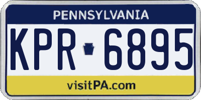 PA license plate KPR6895