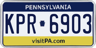 PA license plate KPR6903