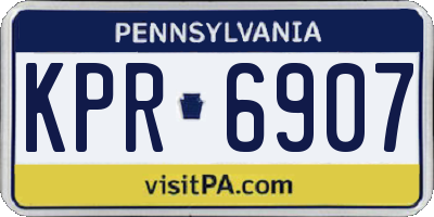 PA license plate KPR6907