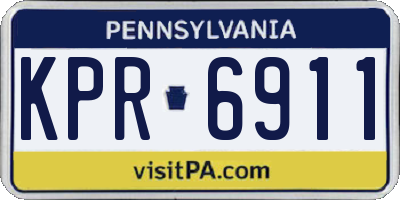 PA license plate KPR6911