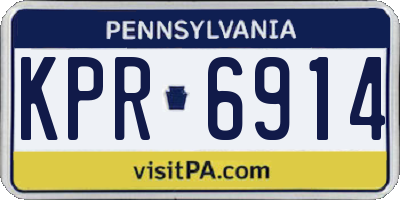 PA license plate KPR6914
