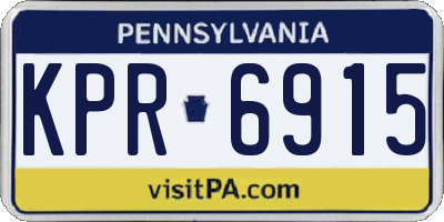 PA license plate KPR6915