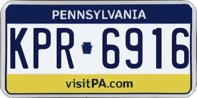 PA license plate KPR6916