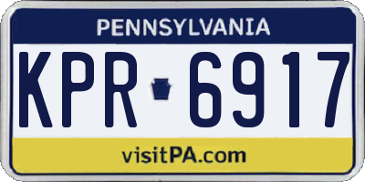 PA license plate KPR6917