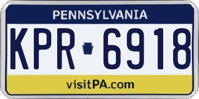 PA license plate KPR6918