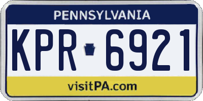 PA license plate KPR6921
