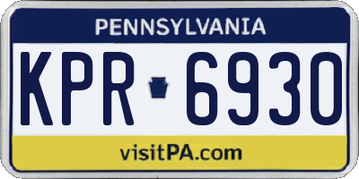PA license plate KPR6930