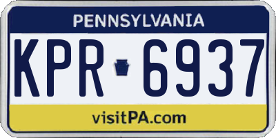 PA license plate KPR6937