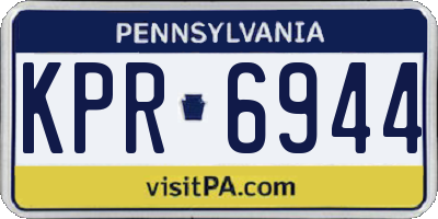 PA license plate KPR6944