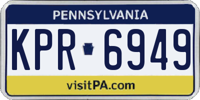 PA license plate KPR6949