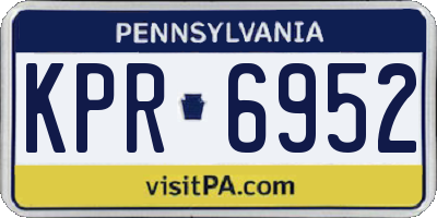 PA license plate KPR6952