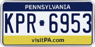 PA license plate KPR6953