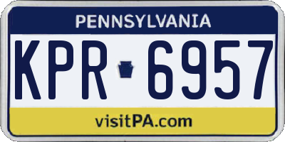 PA license plate KPR6957