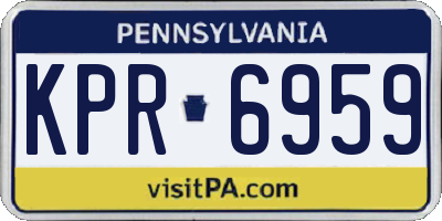 PA license plate KPR6959