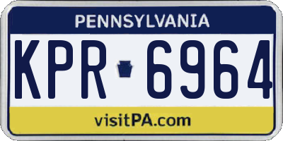 PA license plate KPR6964