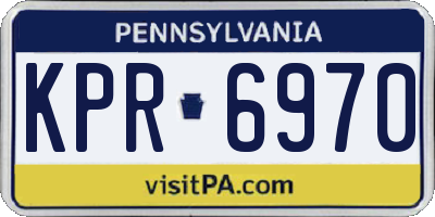 PA license plate KPR6970