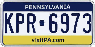 PA license plate KPR6973