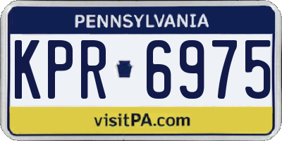 PA license plate KPR6975